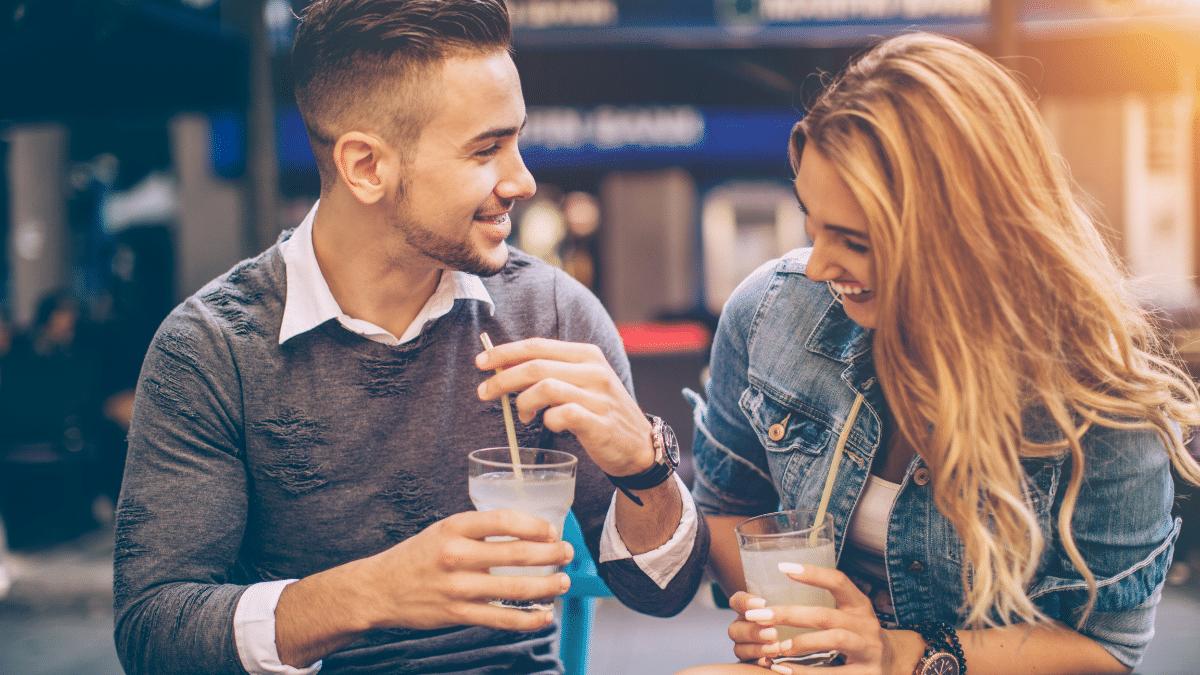 Couple following the casual dating guide and enjoy carefree time together